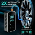thumbnail image 2 of Tire Inflator Portable Air Compressor 16L/min 150 PSI Air Pump With Touch Screen/Gauge/Light For Bike Ball, 2 of 9
