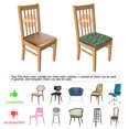 thumbnail image 5 of Green Highland Cow Dinosaur Seat Covers for Dining Room Chairs Set Of 4,Stretch Printed Washable Chair Seat Cover with Elastic Ties and Button,Removable Waterproof Couch Cushion Covers, 5 of 6
