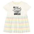 thumbnail image 3 of Inktastic My Best Friend is My Uncle with Hearts Girls Baby Dress, 3 of 5