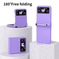 thumbnail image 6 of MonsDirect for 6.7 inch Samsung Galaxy Z Flip 3 5G 2021 Case with A Capacitance Pen, Two Hinge Protection Hard PC Back Anti-Drop Shockproof Full Coverage with S Pen Holder for Galaxy Z Flip 3, Purple, 6 of 7