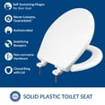 thumbnail image 2 of Asiento de inodoro Bemis 790TDGSL, resistente, redondo, blanco, 2 of 9
