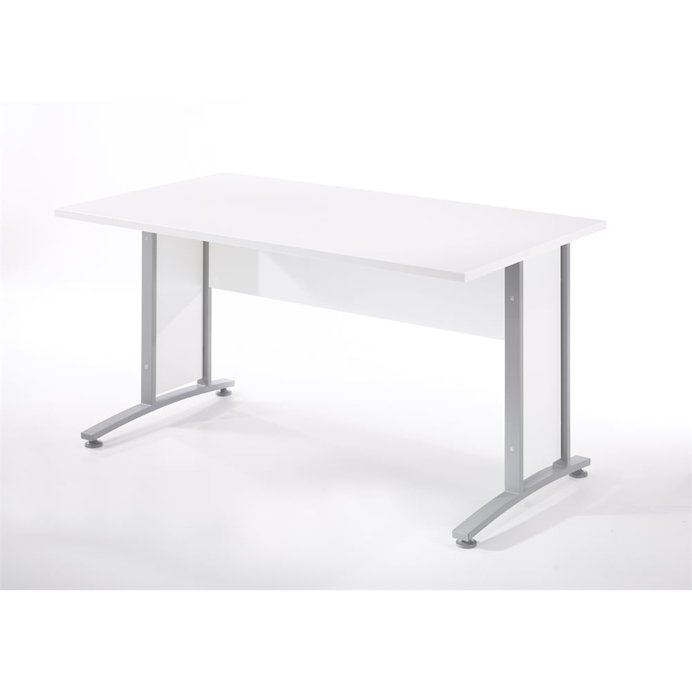 Prima 4 Foot Desk Top with Metal Legs, White - Walmart.com - Walmart.com