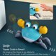 thumbnail image 2 of Bebé gateando cangrejo bebé boca abajo juguetes para niños, juguete de desarrollo de aprendizaje interactivo para niños pequeños con evitar automáticamente obstáculos, batería recargable incorporada, 2 of 5