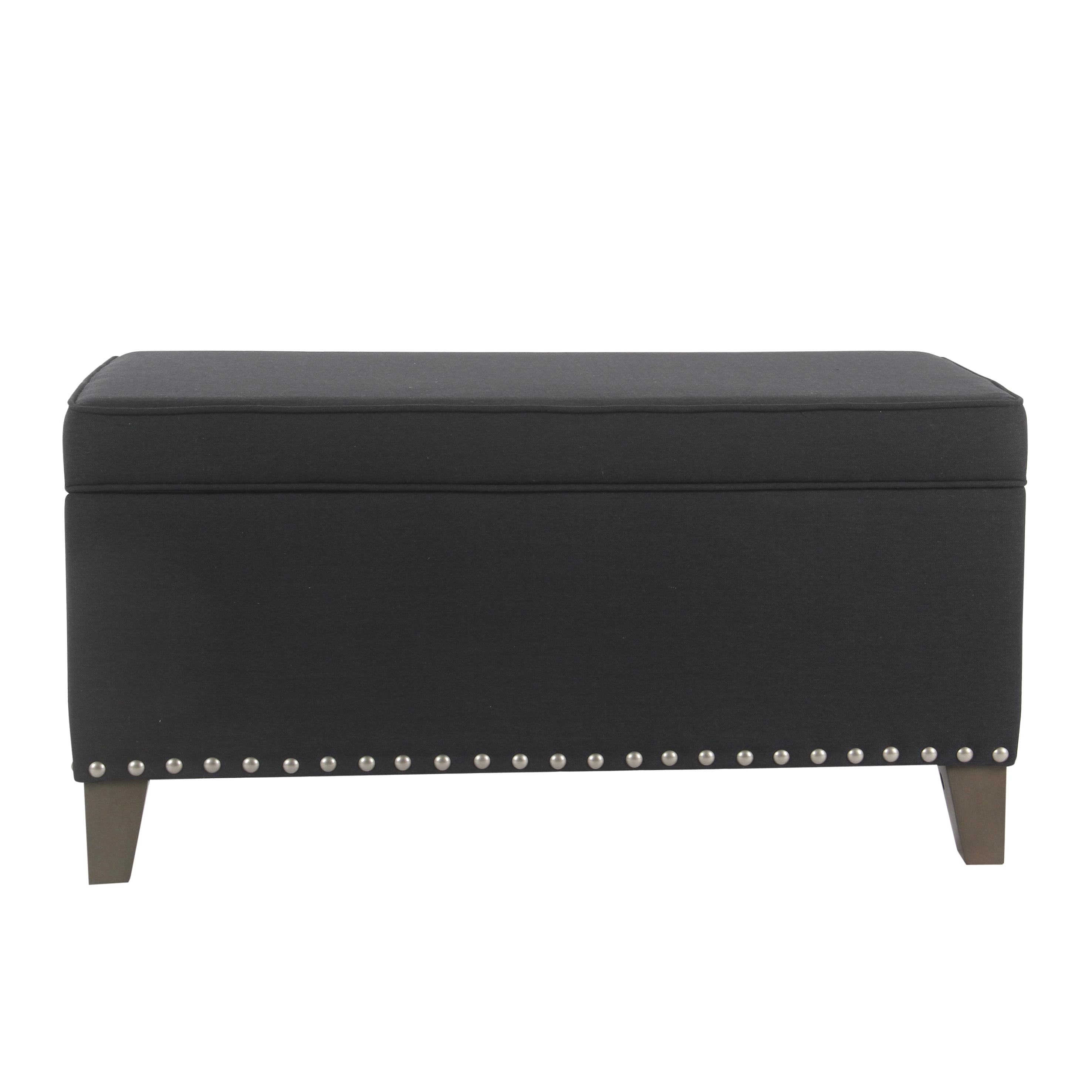 HomePop Blake Large Storage Bench with Nailhead Trim, Multiple Colors