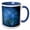 Blue/White, variant on 3drose, Soap Bubbles Floating on Blue Background, 11oz Two-tone Red Mug
