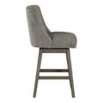 thumbnail image 3 of Granville 26" Swivel Counter Stool in Charcoal Fabric  with Gray Legs, 3 of 9