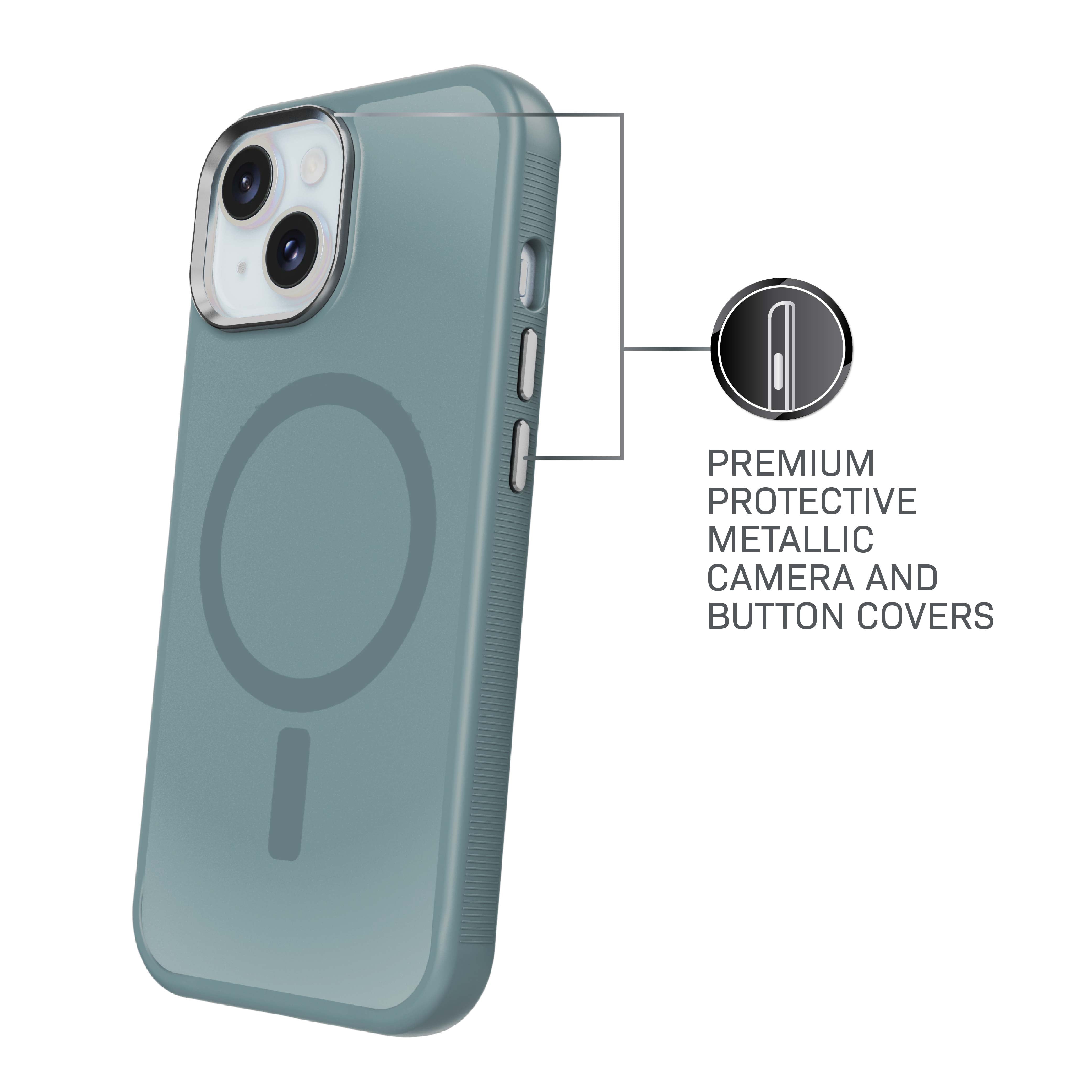 Body Glove Reflector Phone Case for iPhone 17e / 16e / 15 / 14 / 13, MagSafe Compatible - Metallic Gray