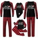 thumbnail image 1 of Pijamas familiares a juego con cuello redondo a cuadros, divertidos y estampados navideños, cómodos y holgados, de anime, 1 of 5