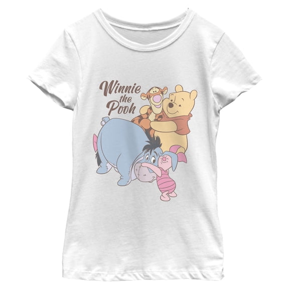 Girls Winnie the Pooh Friends and Hugs T Shirt