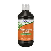 NOW Supplements, Elderberry Liquid 500 mg, 10:1 Concentrate, Free Radical Scavenger*, 8-Ounce