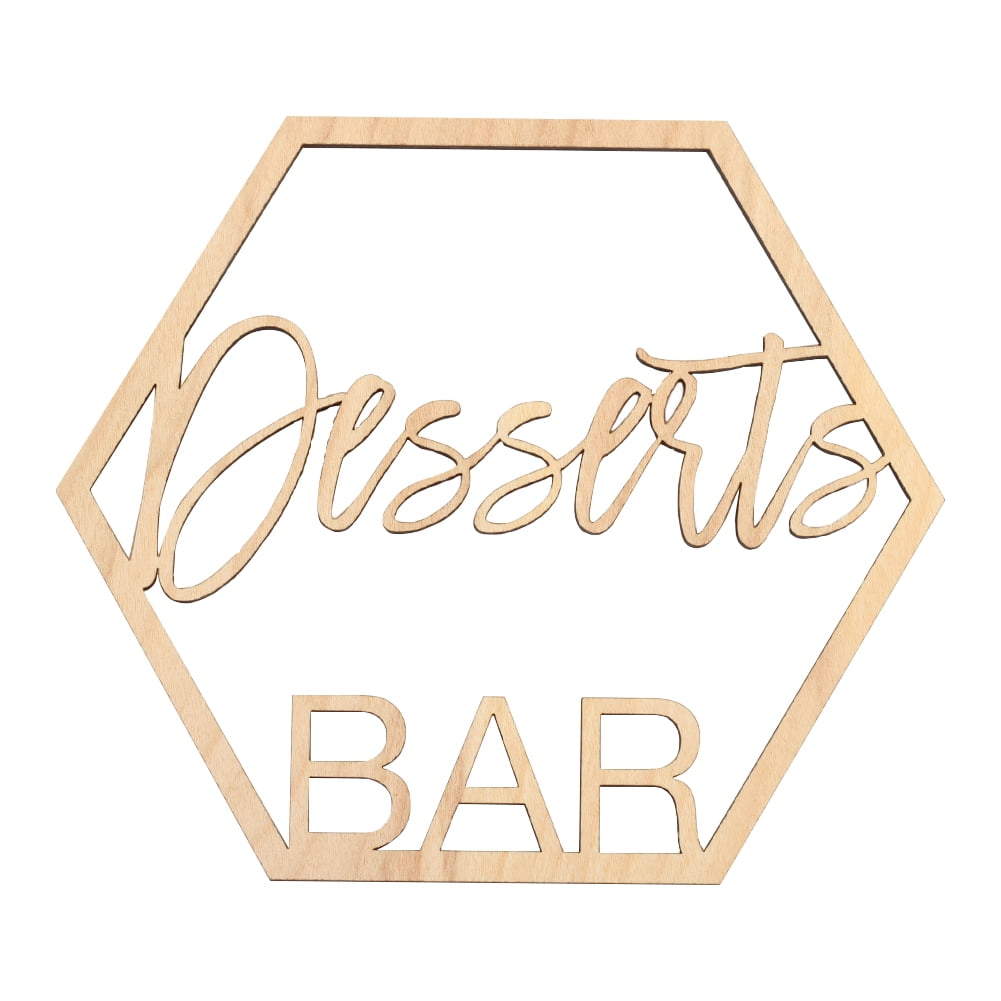 Koyal Wholesale Wood Desserts Bar Sign, Party Banner, Decorations For Wedding Engagement Babtism Baby Shower Birthday