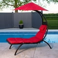 thumbnail image 2 of Vivere  Dream Lounger with Polyester Cushion and Umbrella - Cherry Red, 2 of 6