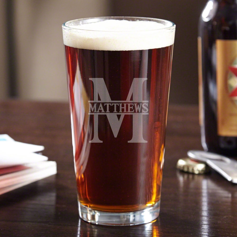 Personalized Groomsmen Beer Mugs - 12 Oz Engraved Glasses, Set Of 2