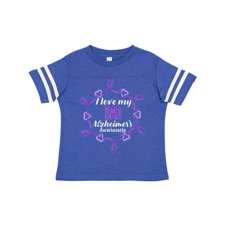 

Inktastic I Love My Dad Alzheimer s Awareness with Purple Hearts Gift Toddler Boy or Toddler Girl T-Shirt