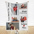 thumbnail image 4 of Customized Couples Blanket. Custom Photo Blankets Wedding Gifts for Couple, Valentines Gift. Blankets with Pictures Customized. (Couple Blanket 6, 50x60) Blankets, 4 of 5
