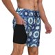 thumbnail image 2 of Fotbe Vintage Blue Traje de Baño para Hombre – Shorts de Natación de Secado Rápido con Forro y Bolsillos-3X-Large, 2 of 6