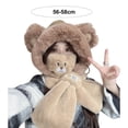 thumbnail image 6 of Eoperou Women Winter Bear Ear Hat Adorable Super Soft Thickened Cold-Proof Ear Protection Beanie Plush Hat with Face Guard, 6 of 8