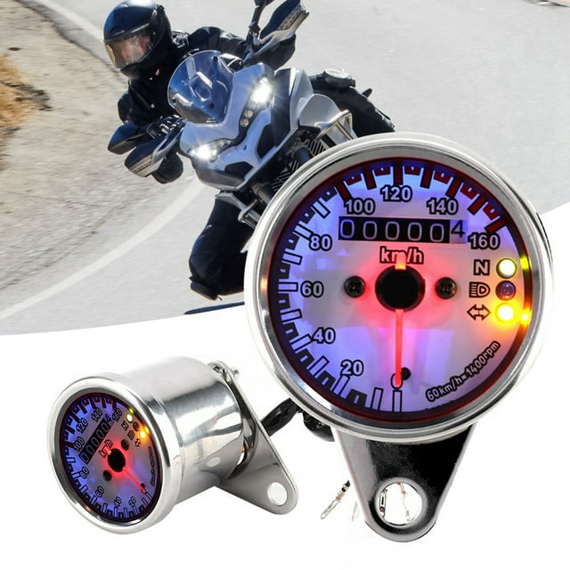 Medidor de millas, velocímetro para motocicleta ATV de 12 V CC, odómetro para motocicleta, rendimiento confiable