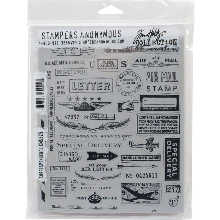 Tim Holtz Cling Stamps 7X8.5 Tattered Christmas