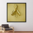 thumbnail image 3 of Contemporary Printed, Trendy Printed Canvas, 3d Gold Metallic Canvas, 3d Gold Hand Printed Canvas, Modern Art, Abstract Canvas Art, Canvas Wall Decor - Rolled Canvas, 3 of 5