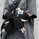thumbnail image 2 of Guantes Negros De Punto Estilo Punk Gótico Sin Dedos Con Ag, 2 of 8