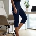 thumbnail image 4 of Sexlip Women's Capri Pants Summer wide leg relaxed fit high waist solid color with pockets casual suitable for all occasions Blue XXXL, 4 of 9