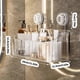 thumbnail image 3 of Large Capacity Shower Storage Rack Adhesive Suction Cups Bathroom Wall Organizers Holds Toiletries Cosmetics White, 3 of 4