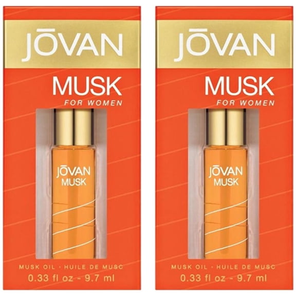 (Pack of 2) Jovan Musk by Coty for Women 0.33 oz Perfumed Musk Oil 0.33 OZ ea