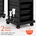 thumbnail image 5 of TASALON Salon Trolley Cart for Salon Station - Space Saving Salon Rolling Cart for Extra Storage - Hair Salon Beauty Storage Cart - 6-Tray Salon Cart - Multipurpose Tool Cart - Tattoo Tray - Hair Cart, 5 of 7