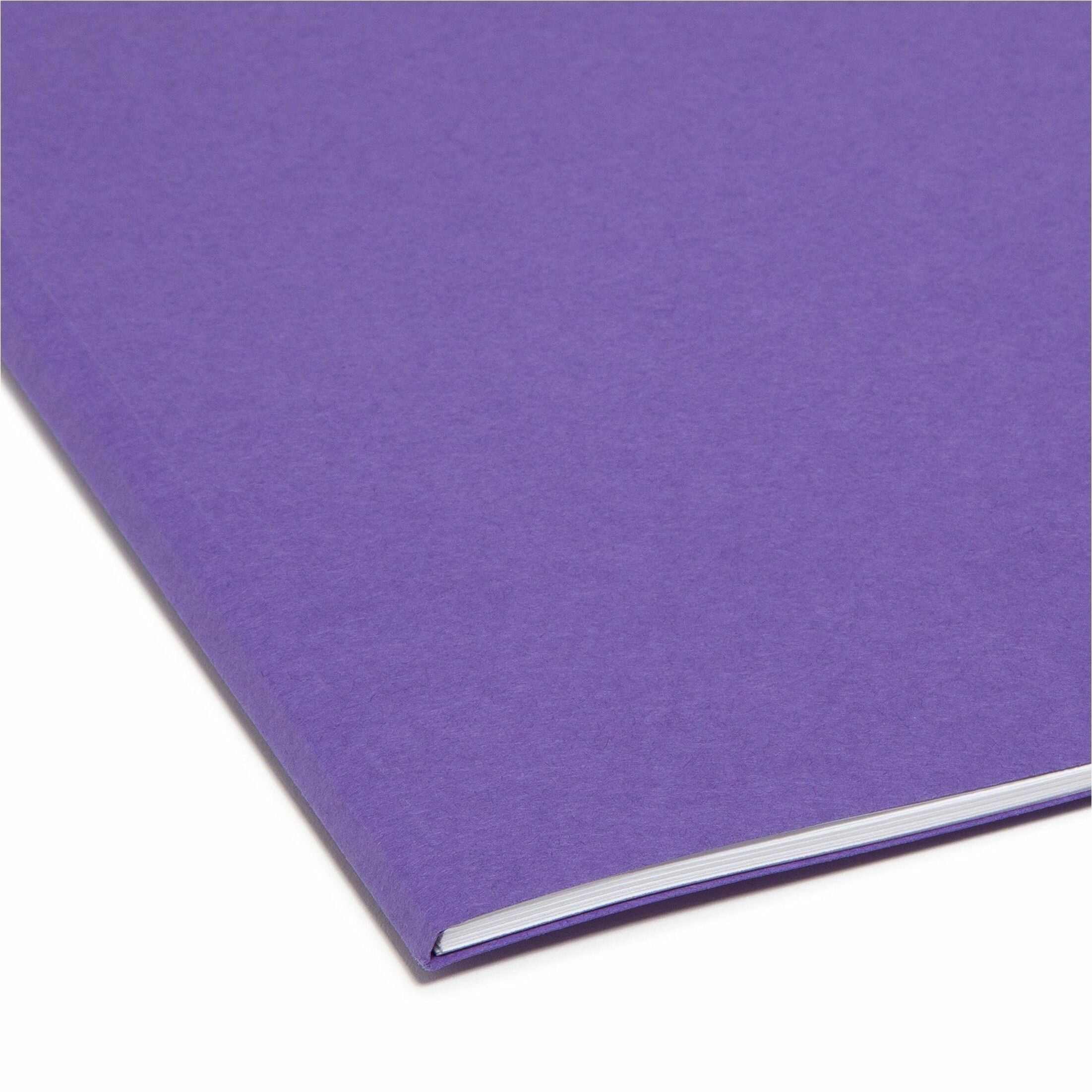 Smead, SMD13034, File Folders with Reinforced Tab, 100 / Box, Purple