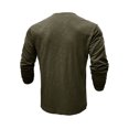 thumbnail image 4 of SUNSIOM Men's Spring Autumn Casual T-shirt Solid Color Long Sleeve Crewneck Button Up Tops, 4 of 5