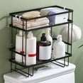thumbnail image 6 of Vggrvlo 2-Tier Rustproof & Waterproof Shower Caddy Rustproof Stainless Steel Bath Organizers With Large Capacity Wall-Mounted Kitchen & Home Decor Above The Toilet Shelf for Bathroom Storage Black, 6 of 6