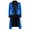Blue, variant on Honeeladyy Men's Steampunk Vintage Tailcoat Jacket Gothic Victorian Frock Coat Uniform