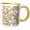 Yellow/White, variant on 3drose, Girly Gold Glittery Look Bokeh Hearts, 11oz Magic Transforming Mug
