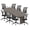 10 ft. Artisan Gray, variant on GOF 6 ft. Walnut Conference Table with 4 Ergonomic Chairs(G10705B) Modern Office Desk Set