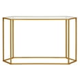 thumbnail image 2 of Evelyn&Zoe Beck 48" Wide Hexagonal Console Table, Brass, 2 of 5