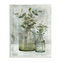 Stupell Industries Plant Botanical Bunches Country Vase Potted Plant Painting, 10 x 15, Design by Carol Robinson