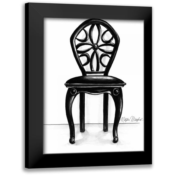 Meagher, Megan 12x14 Black Modern Framed Museum Art Print Titled - Designer Chair II