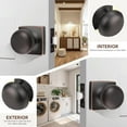 thumbnail image 4 of GOBEKOR 5 Pack Passage Door Knobs for Closet Door Knobs Interior Oil Rubbed Bronze Square Keyless Door Knob with Lock Round Passage Knob, 4 of 5