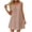 Pink, variant on Zynoxe Mini Dresses for Women Summer V-neck Sleeveless Hollow Out Strap Sundress Casual Ventilate Peasant Gauze Lounge Beach Dresses Beige S
