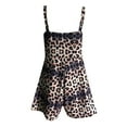 thumbnail image 6 of Leesechin Women's Sleeveless Cut Out Rompers Leopard Twist Front Jumpsuit Shorts Playsuit, 6 of 7