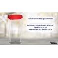 thumbnail image 4 of Double Wall Plastic Tumblers with Slid-lock Lid, 14 oz, 6 pack, Plastic Travel Coffee Cups , Red, 4 of 5