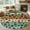green, variant on Navy Blue Brown Area Rug 3x5 Washable Rug Non Slip Rustic Farmhouse Dog Paw Vintage Large Area Rug Indoor Floor Carpet for Entryway Bedroom Kitchen Living Room Home Office Dining Room Nursery