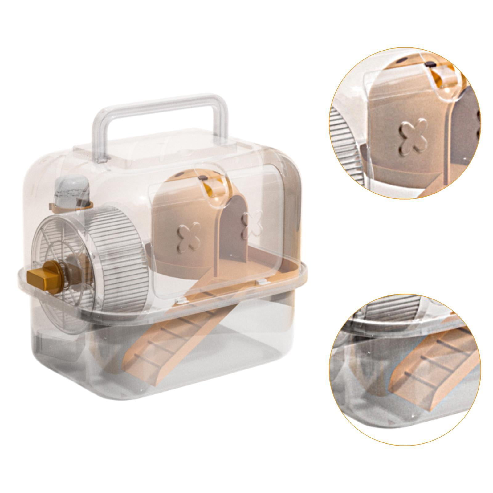 Bothyi Guinea Pig Travel Hamster Carrier Cage for Gerbil Sugar Glider Dwarf Hamster A orange