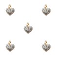 thumbnail image 3 of Langgg Keyring Keyholder DIY Small Decorative Purse Pendent Multipurpose Sweet Gift Workmanship Bag Decor Heart Keychain White/White 5Set, 3 of 6