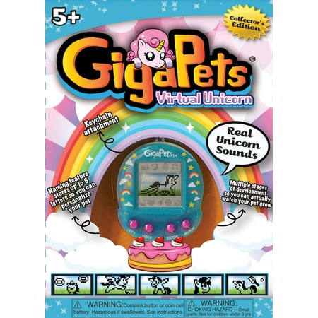 Top Secret Toys Giga Pets Unicorn Virtual Pet, Blue, Product Width 2 in