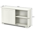 thumbnail image 4 of Giantex Kitchen Cabinet, Storage Sideboard, Stackable Buffet Cabinet w/Antique Look, 2 Sliding Door, Bar Cabinet for Kitchen, Dining Room, Antique White, 4 of 8
