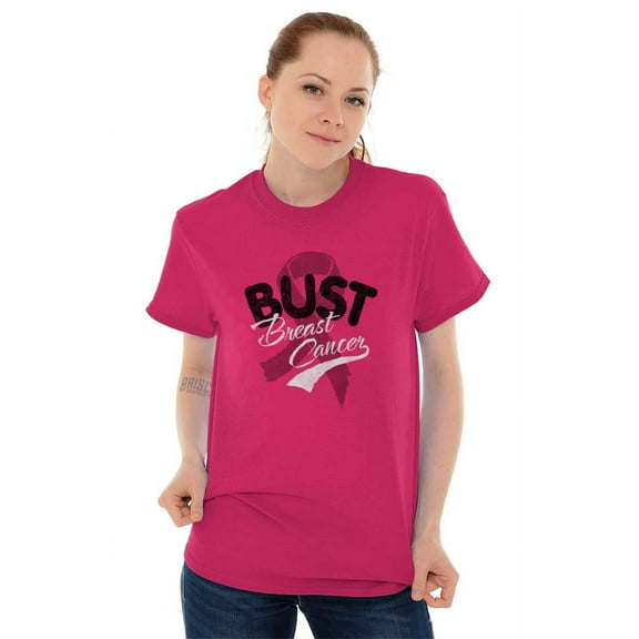 Bust Breast Cancer Pink Ribbon BCA Women's Graphic T Shirt Tees Brisco Brands S