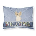 thumbnail image 1 of Carolines Treasures BB5658PILLOWCASE Papillon Sable White Welcome Fabric Standard Pillowcase, 1 of 2