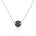 thumbnail image 3 of Galaxy Gold 14K White Gold 16.0mm Black Shell Pearl Pendant Necklace - June Birthstone - Balance & Intuition - 16" to 24" - Fine Jewelry for Women, 3 of 4